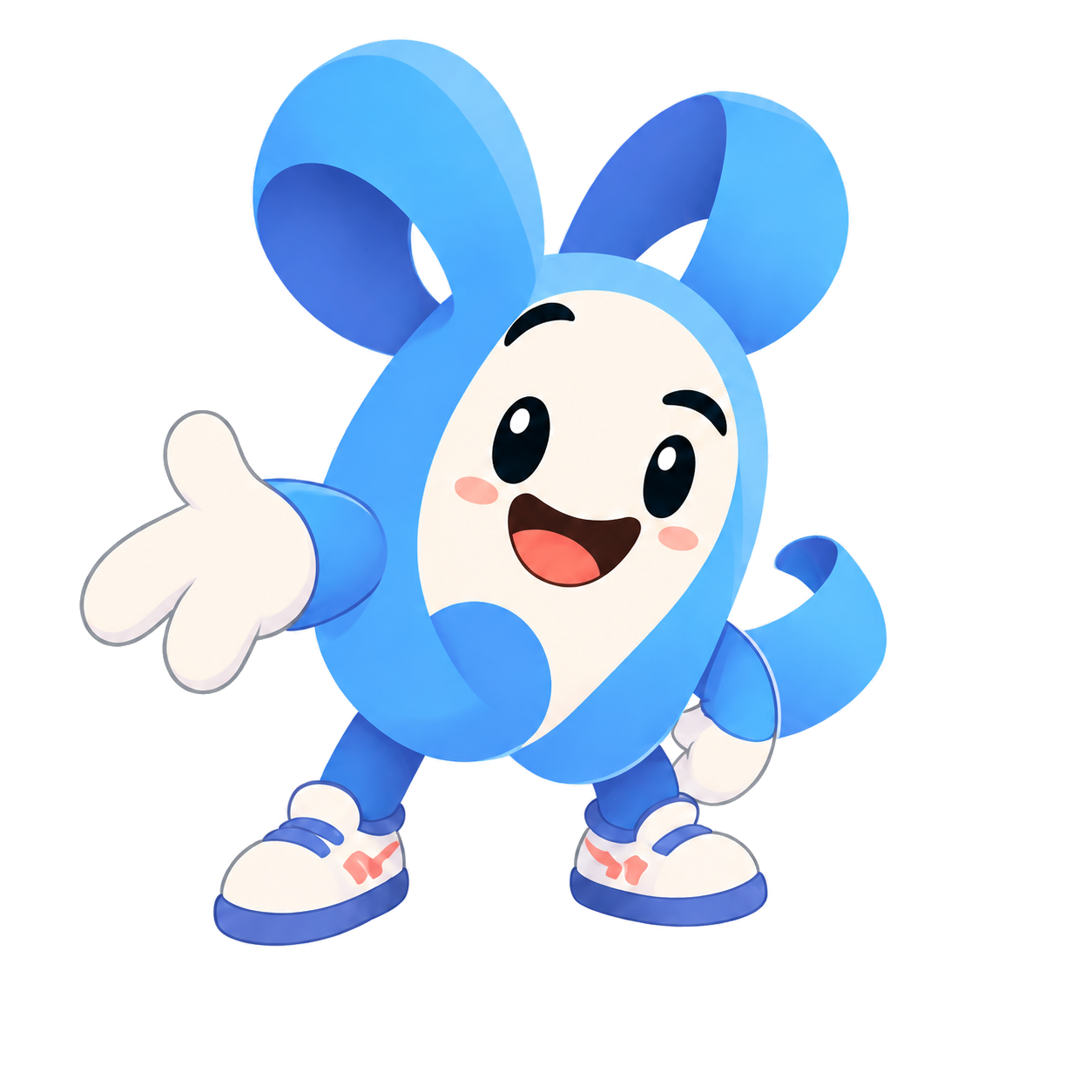 Mimo, the smiling blue ribbon host